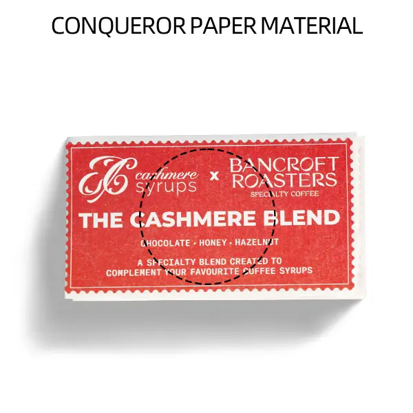 Materiale di carta Conqueror utilizzato per adesivi di carta personalizzati