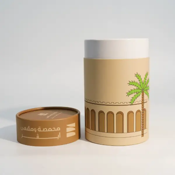 Confezione personalizzata stampata in tubi di carta per set regalo a vaso sottovuoto