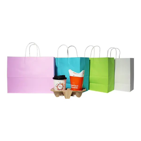 Sacchetti regalo in carta XL eco-friendly usati per il regalo di caffè e per il packaging da asporto