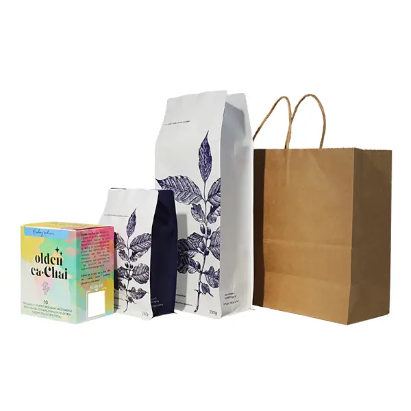 Sacchetti regalo in carta kraft XL contengono sacchetti di caffè e confezioni per regalo e uso al dettaglio