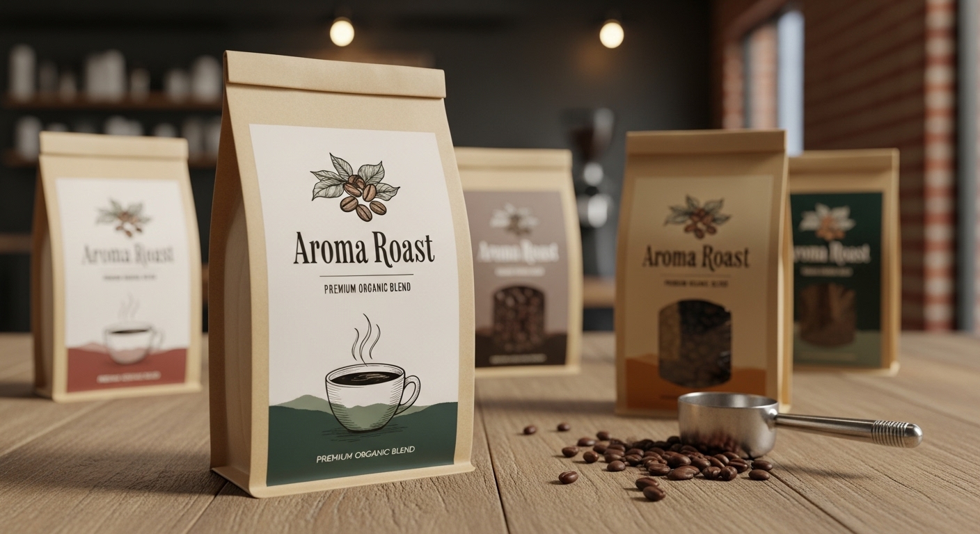 Sacchetti per imballaggio per caffè stampati su misura