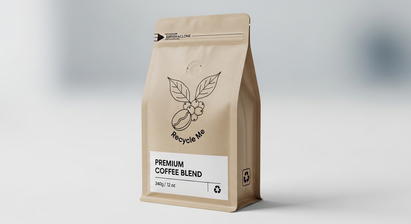 Confezioni di caffè a fondo piatto riciclabile