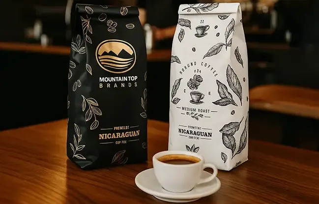 Sacchetti di caffè con stampa del logo