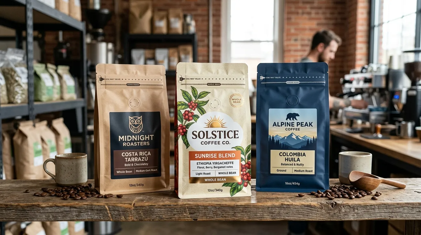 Fabbrica di sacchetti per imballaggio su misura per caffè