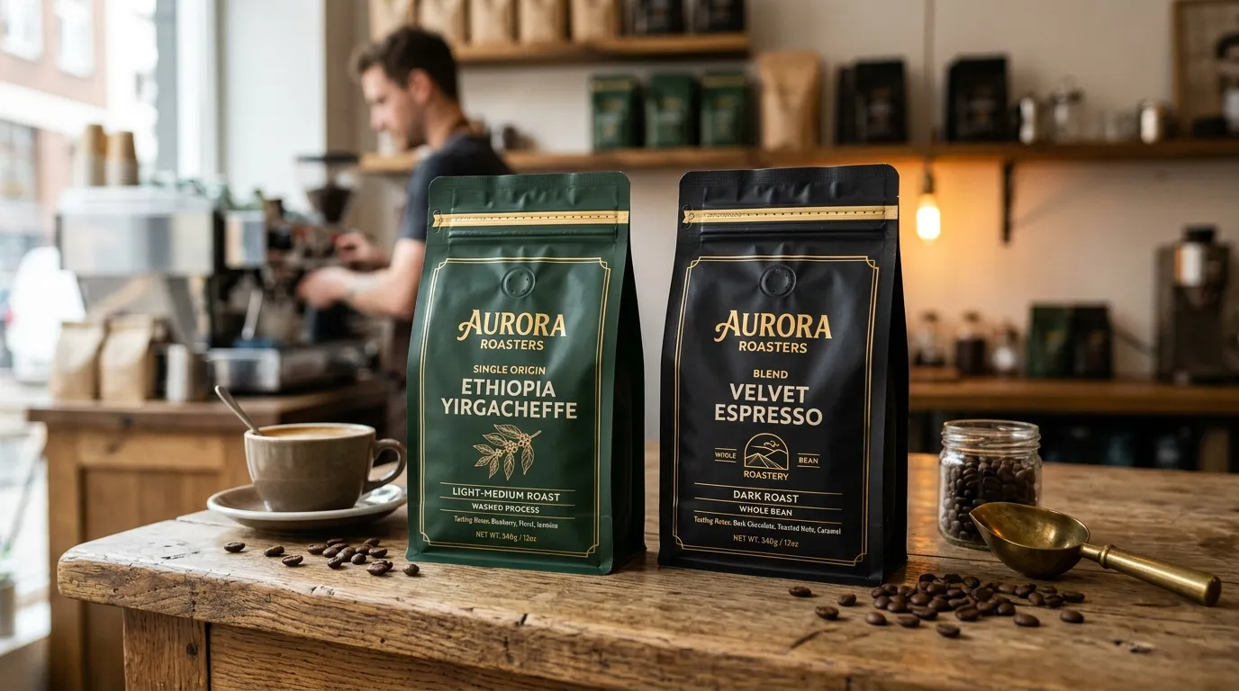 Sacchetti per imballaggio di caffè premium