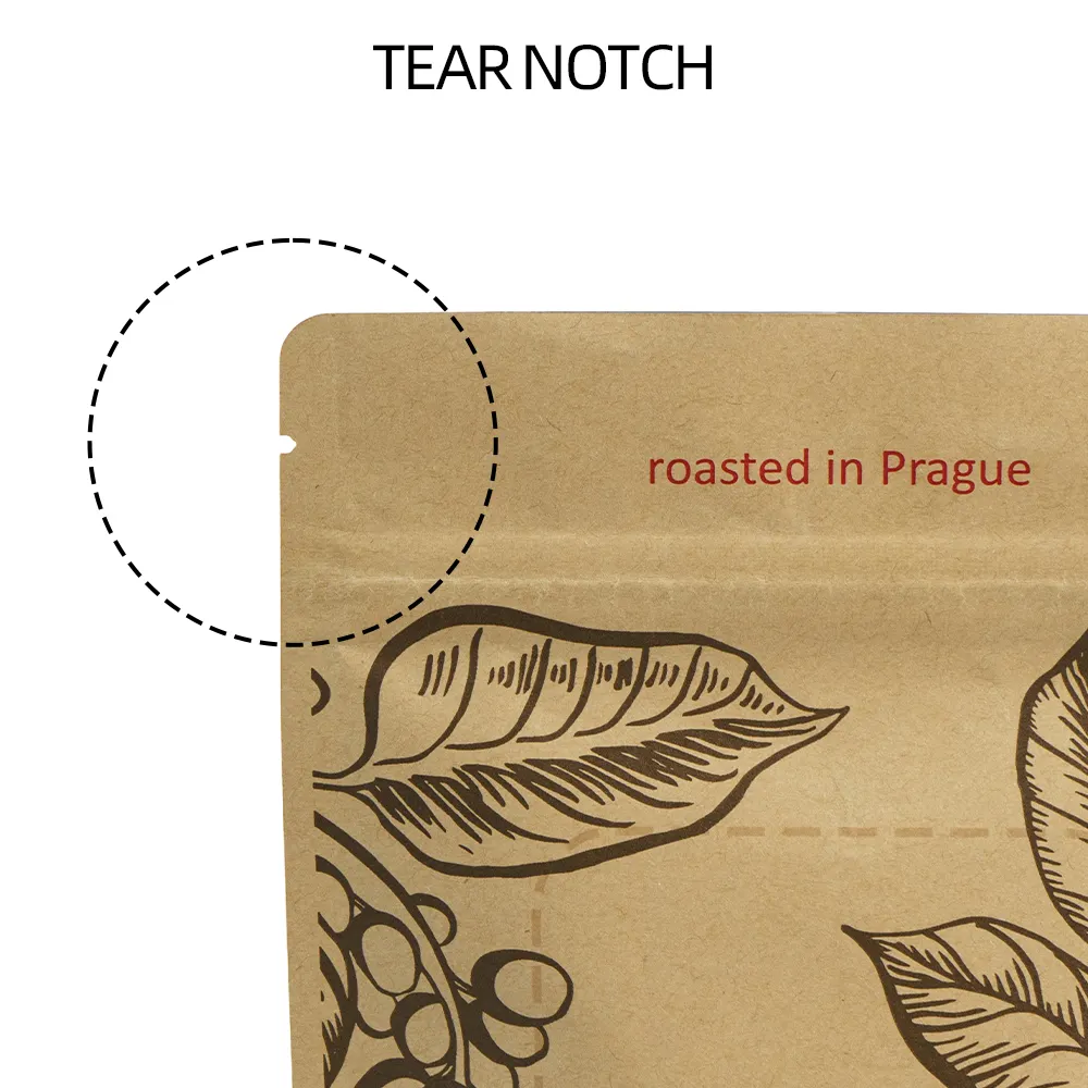 Tasca in piedi per chicchi di caffè