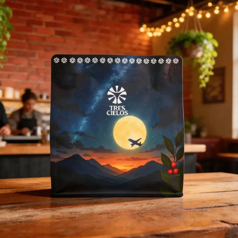 Sacchetti da caffè personalizzati con fondo piatto