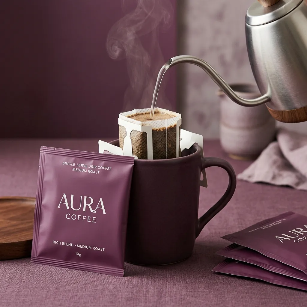 sacchetti con filtro per caffè a goccia usa e getta