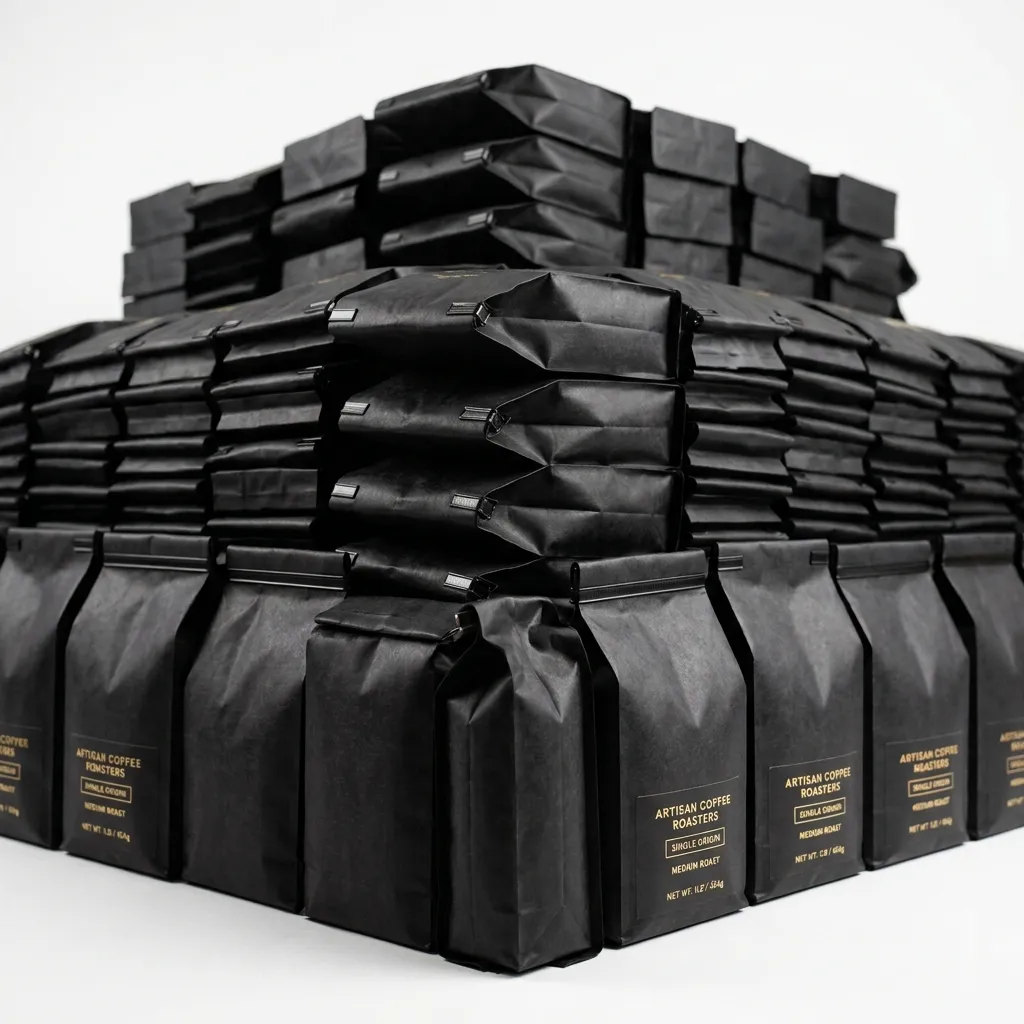 Sleek_matte_black_coffee_bags
