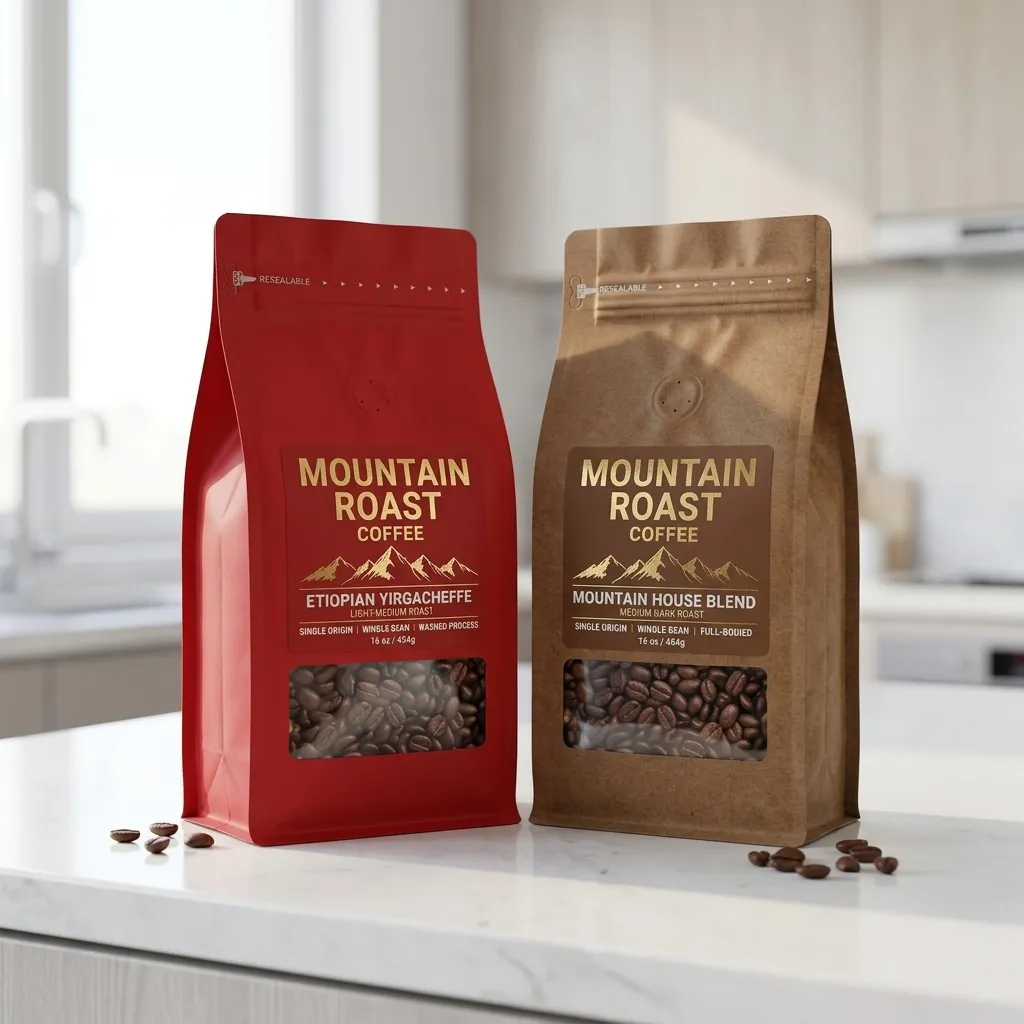 due caffè in scatola bags_