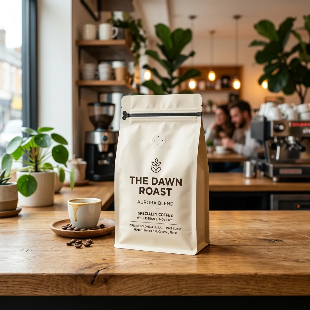 confezione di caffè-fondo piatto