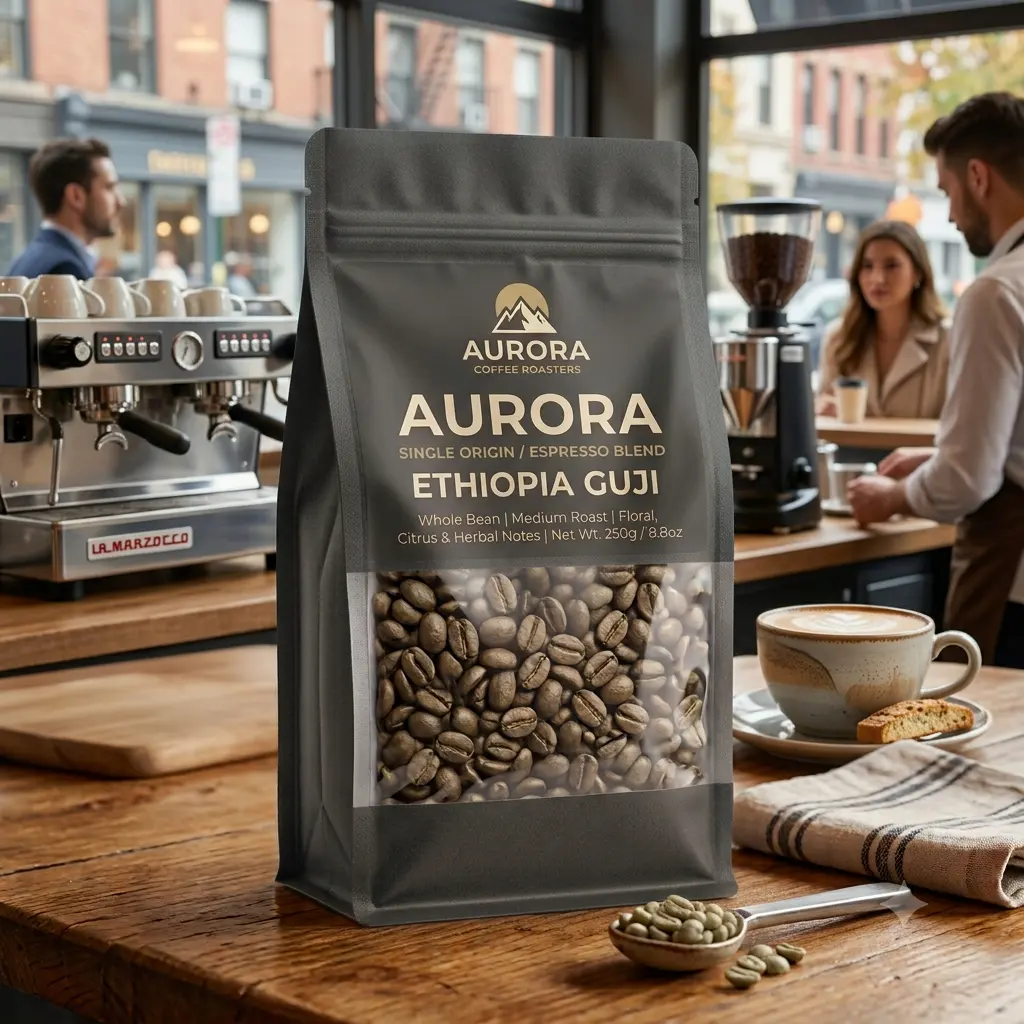 Un confezionamento verticale personalizzato per caffè.