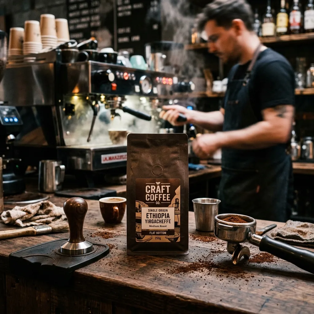 confezione di caffè-fondo piatto