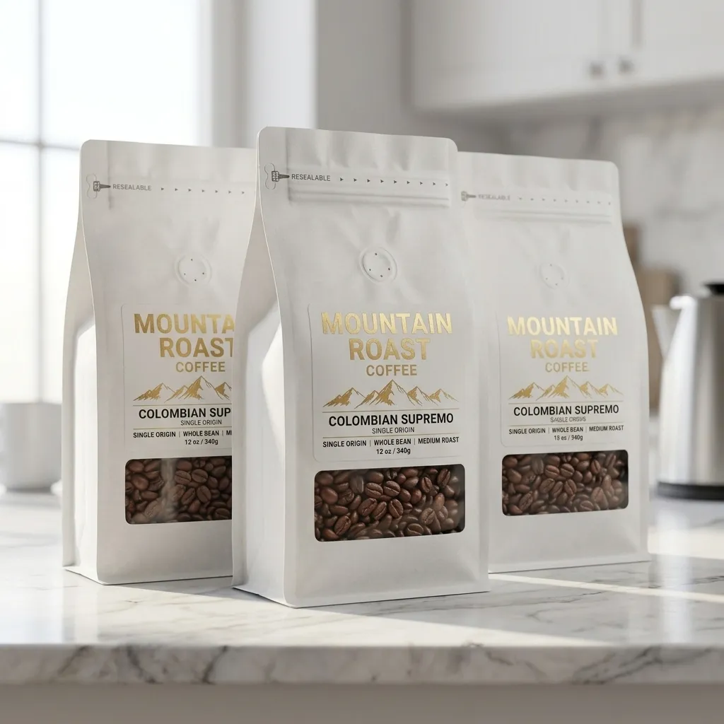 sacchetti di caffè orizzontali-piatti a base piatta