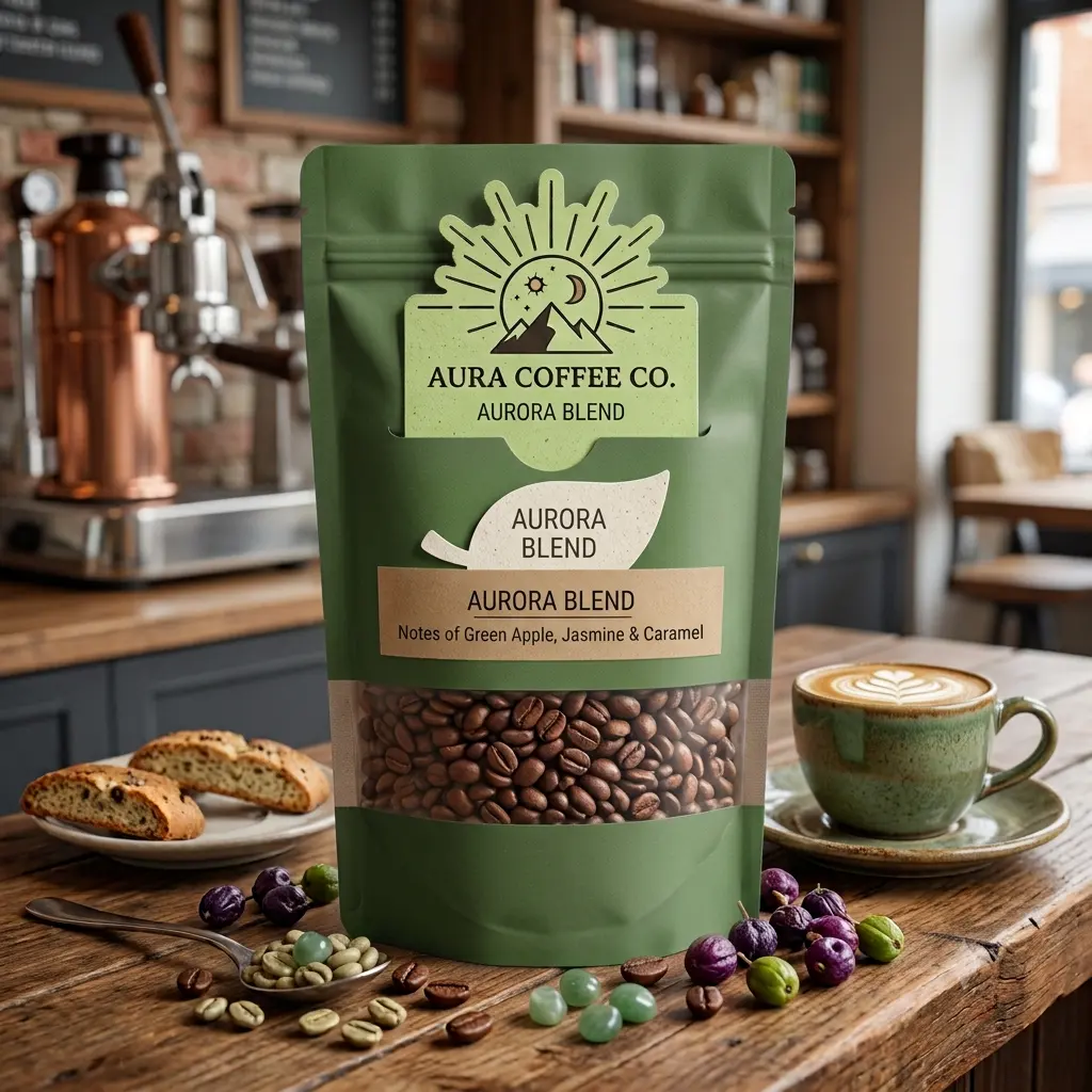 tasca-fessura-cartolina stampata-caffè-in piedi