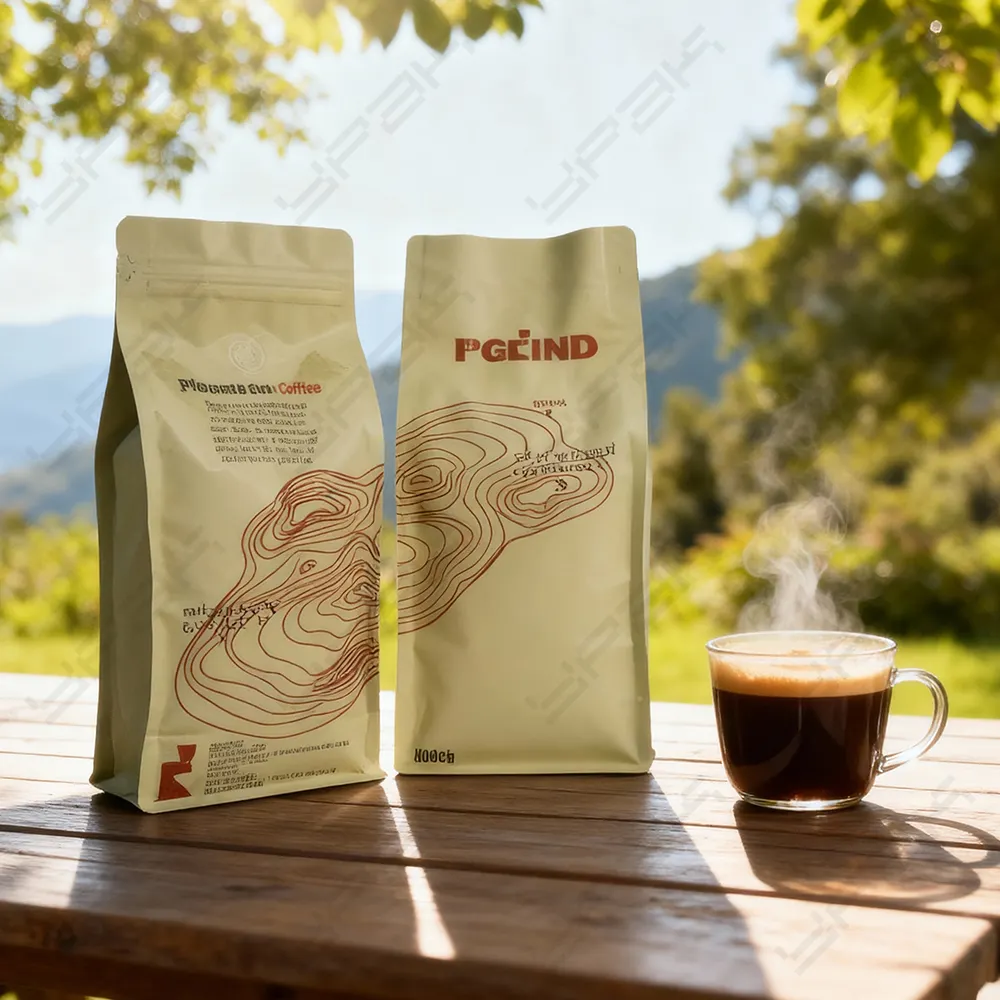 sacchetti di caffè vernice opaca