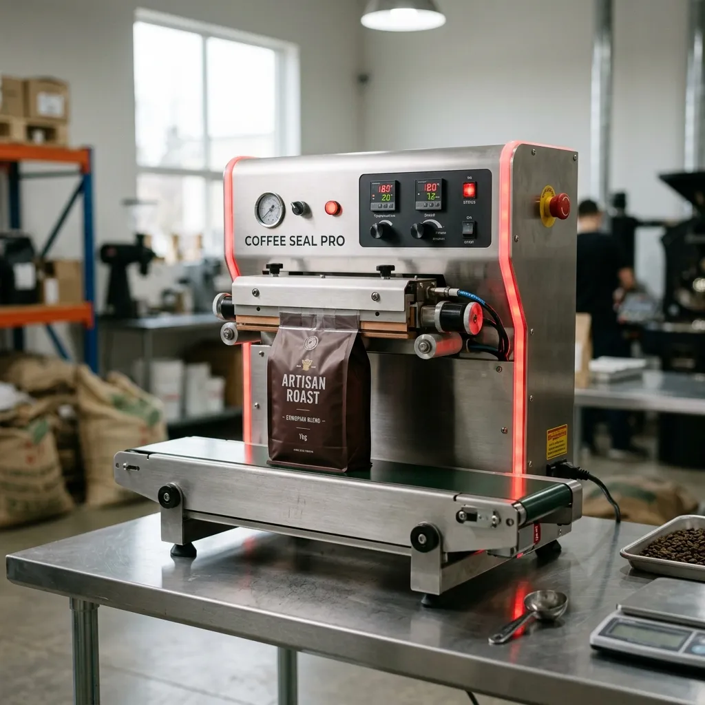 Macchina per la sigillatura termica della busta del caffè