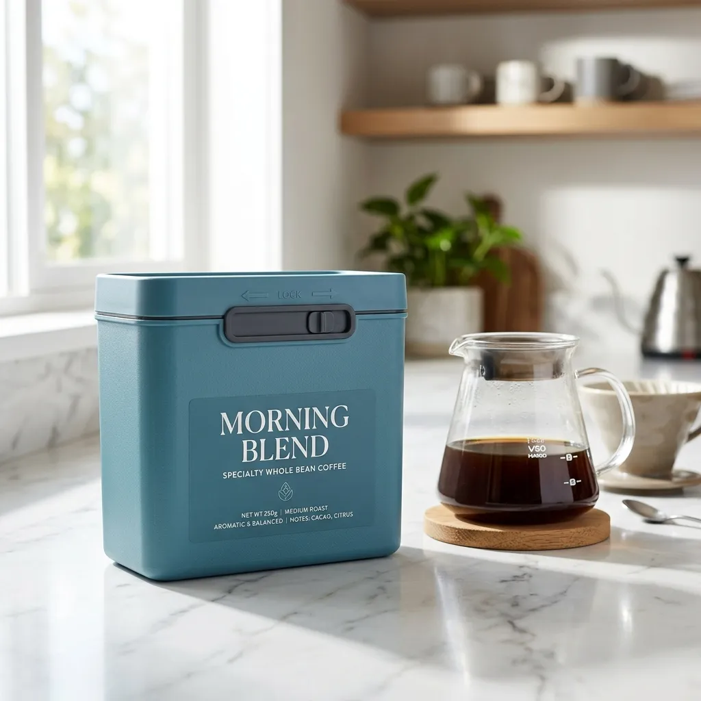 scatole di deposito del caffè-richiudibili