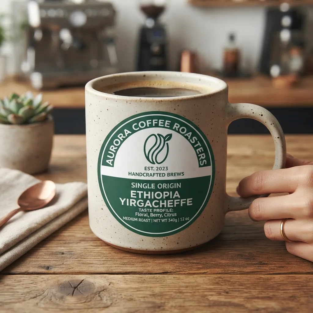 etichetta-tazza di caffè-adesivo