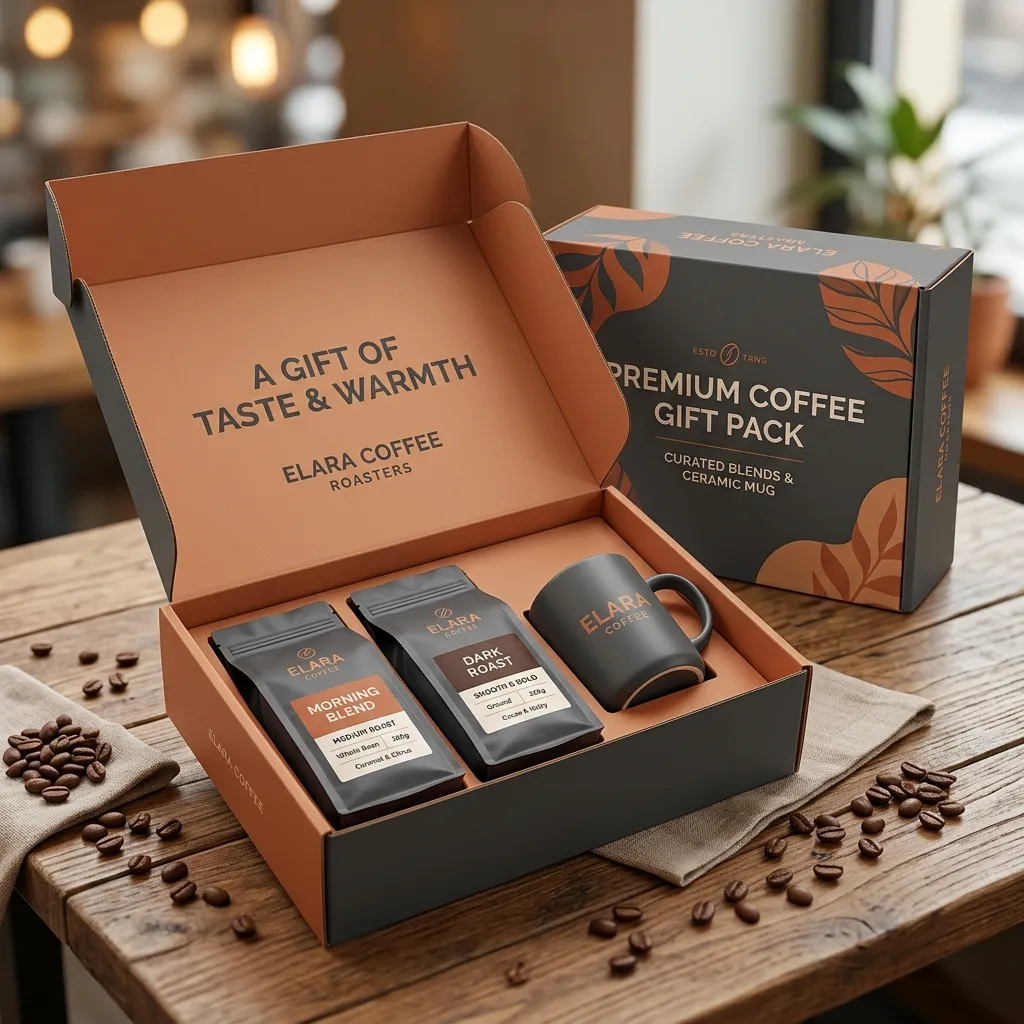 scatola del pacchetto regalo del caffè