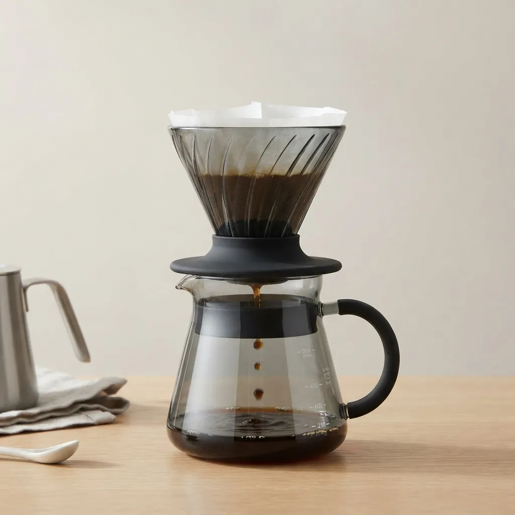 Macchina per il caffè che gocciola, vetro