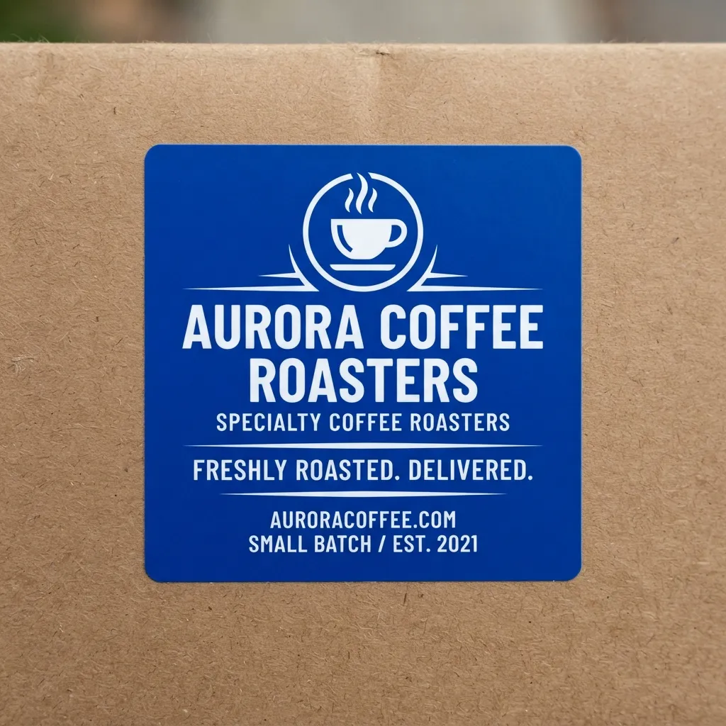 adesivi con etichetta per caffè