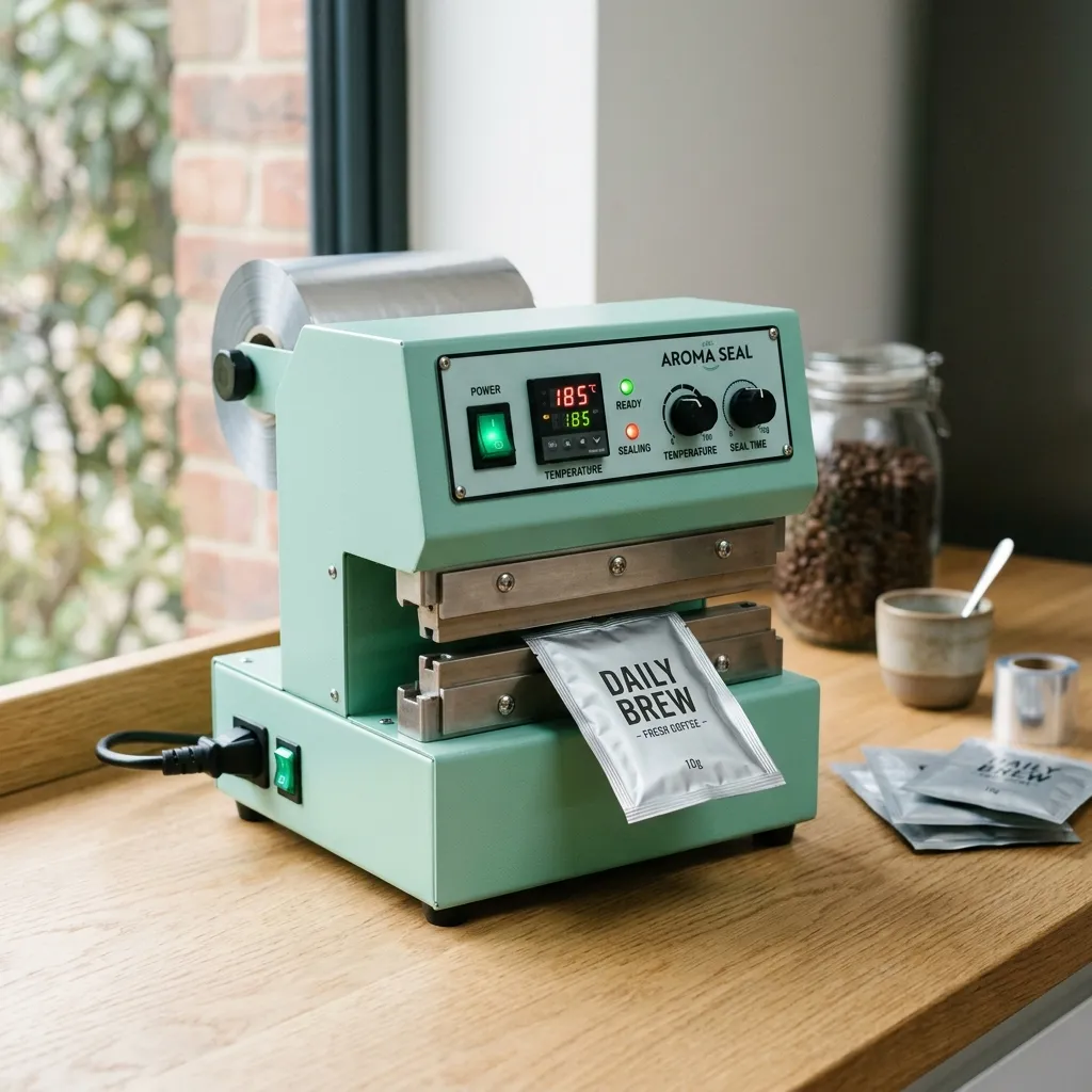 macchina automatica per chiudere sacchetti di caffè