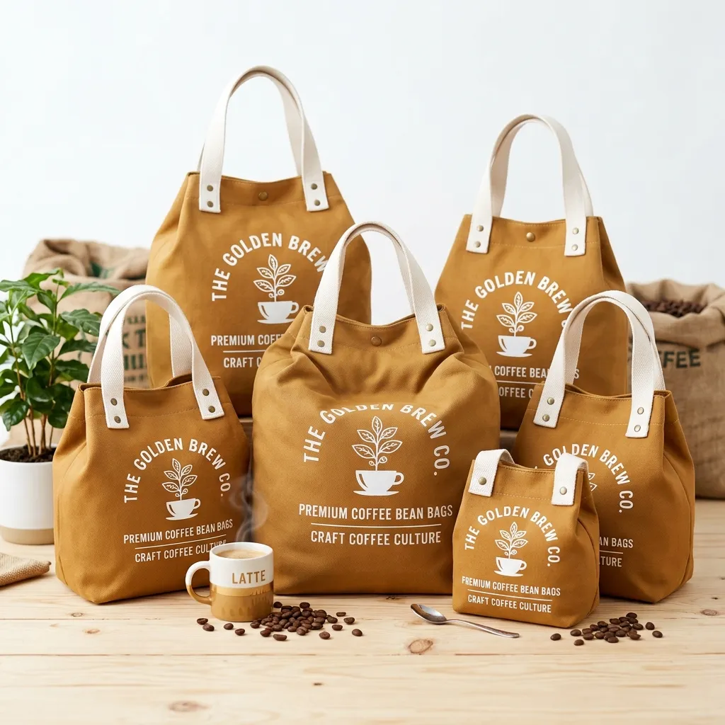 confezione del sacchetto del caffè e dei chicchi