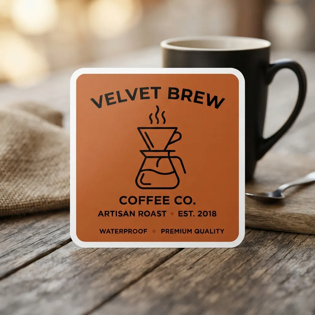 adesivi impermeabili stampati per caffè