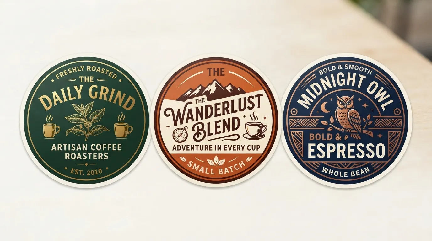 Etichette dei prodotti di caffè