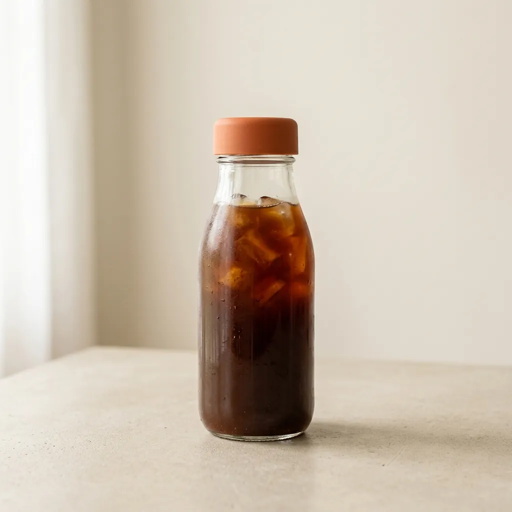 confezione di bottiglie ghiacciate al caffè