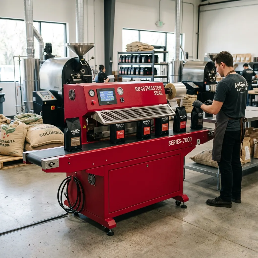 Attrezzatura per sigillare sacchetti di caffè