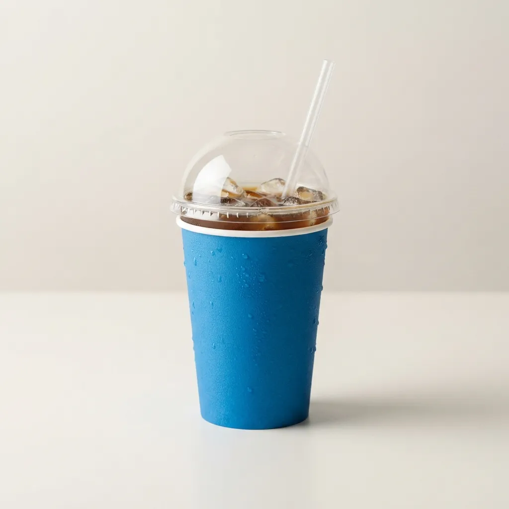 Tazze di caffè con freddo ecologico