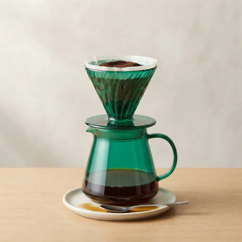 Glass-caffè-versa-sopra-la macchina
