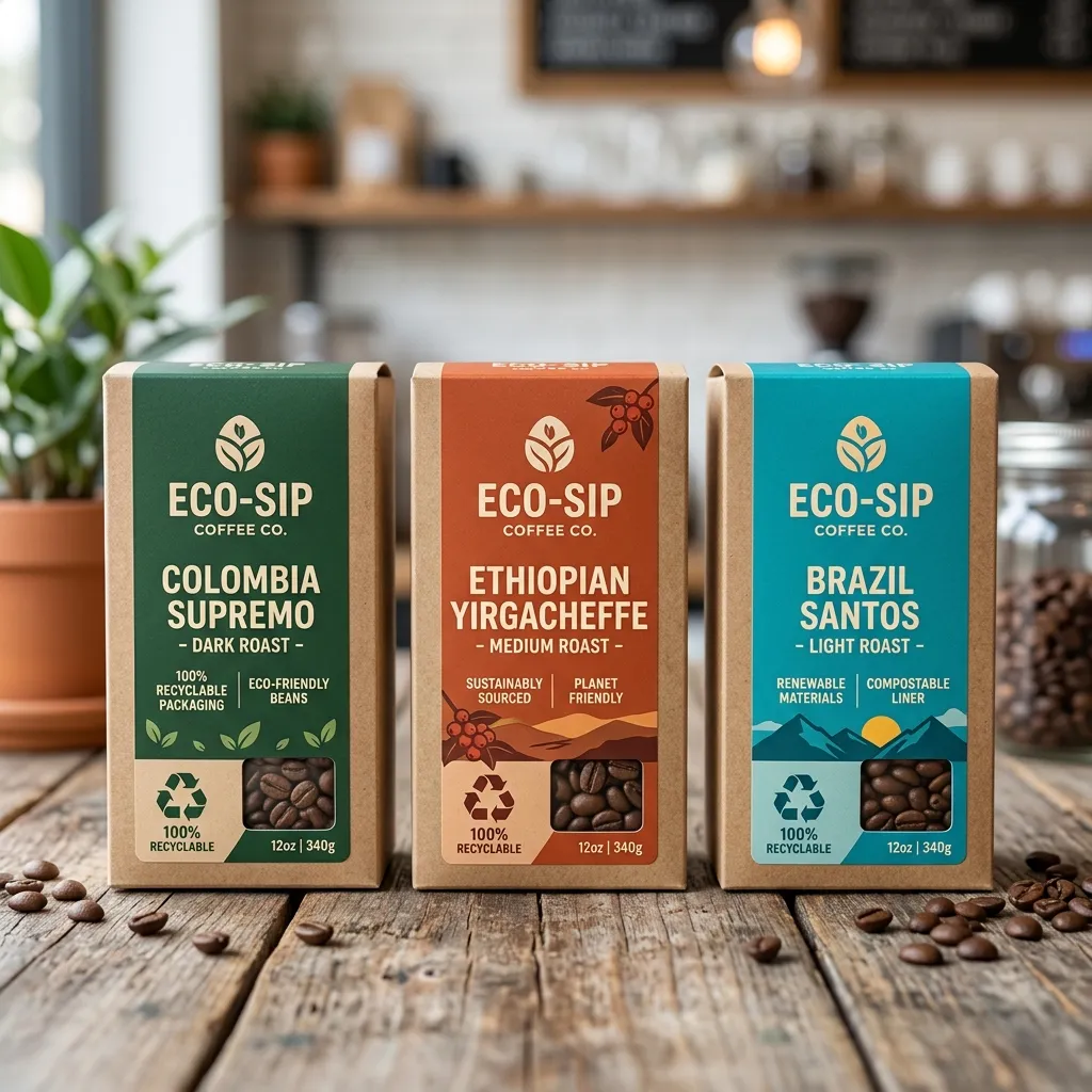 scatole di caffè eco-riciclabili