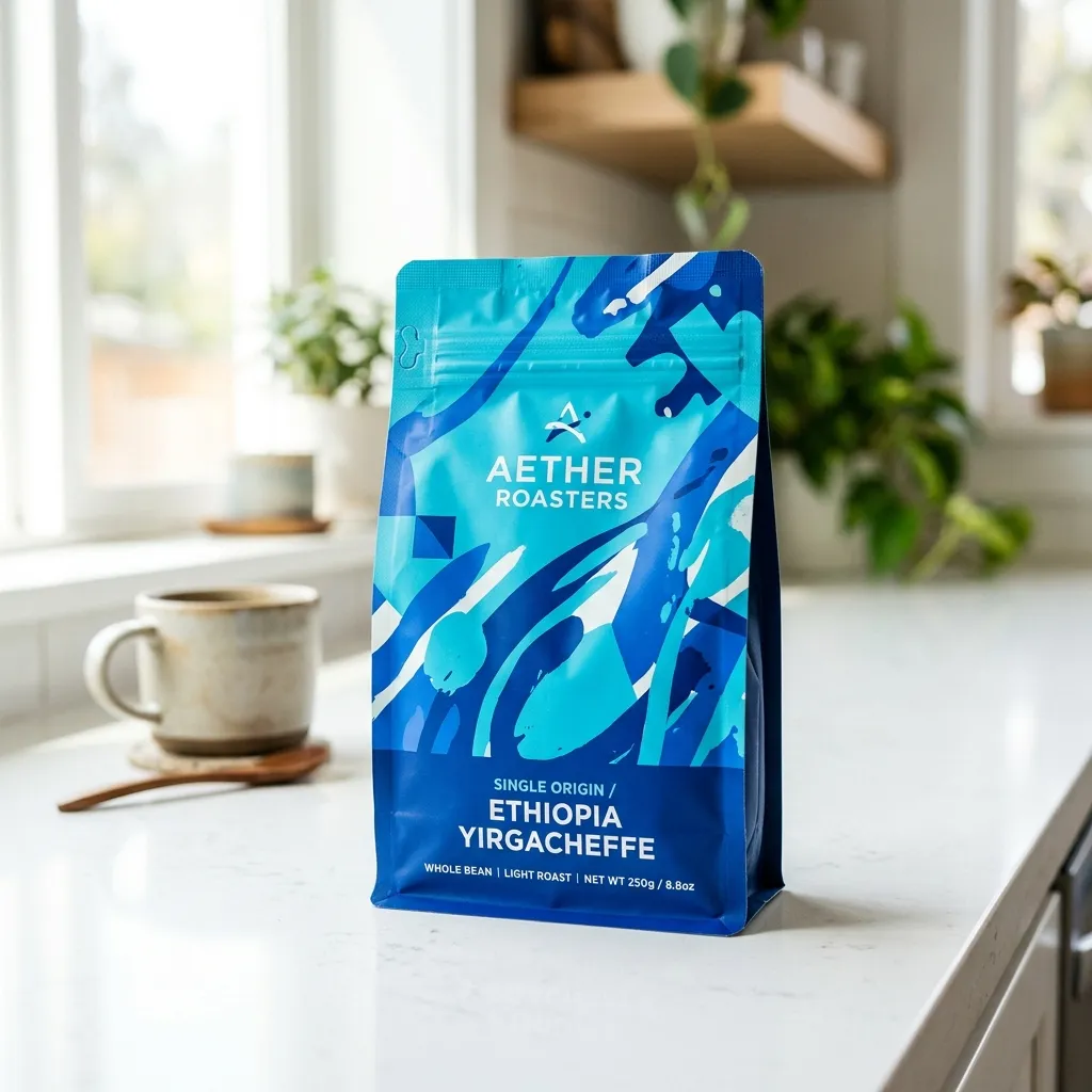 Fermati up_coffee_pouch_on_countertop