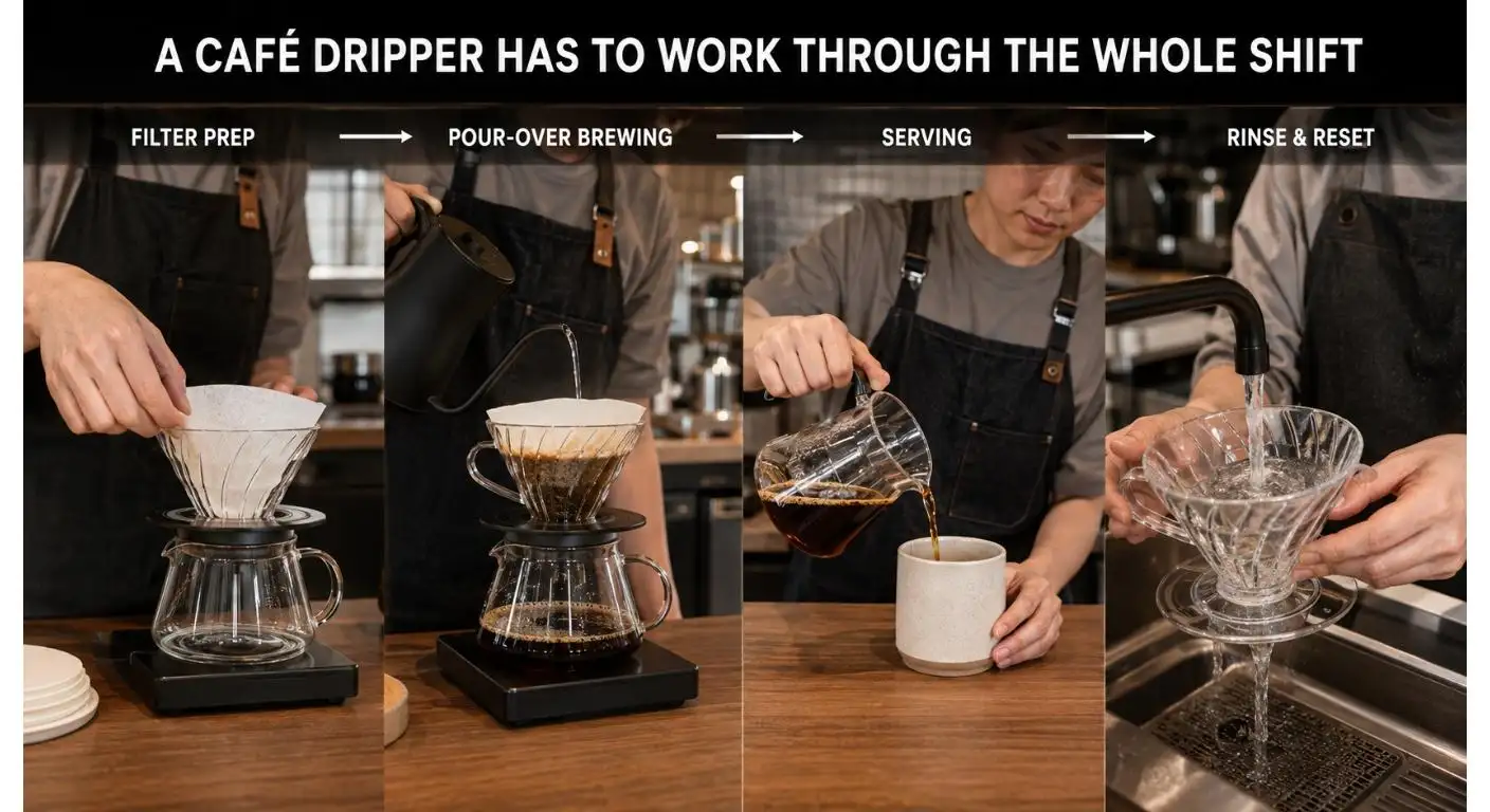 Gotelatore di caffè in vetro V60