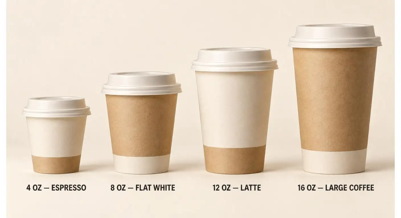 Dimensioni dei bicchieri di carta da caffè