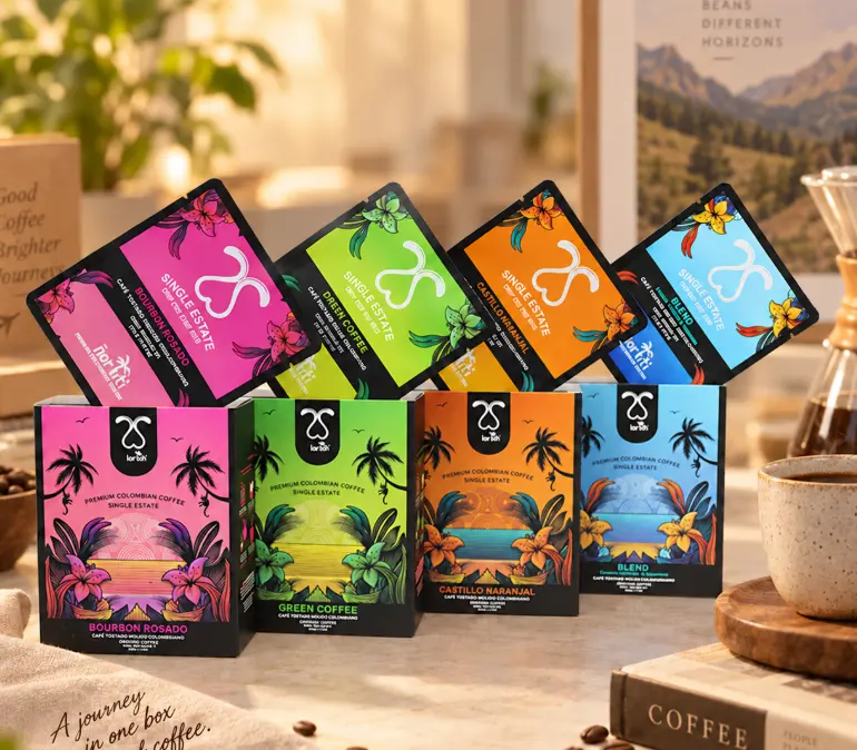 Scatola regalo per caffè a goccia con bustine individuali