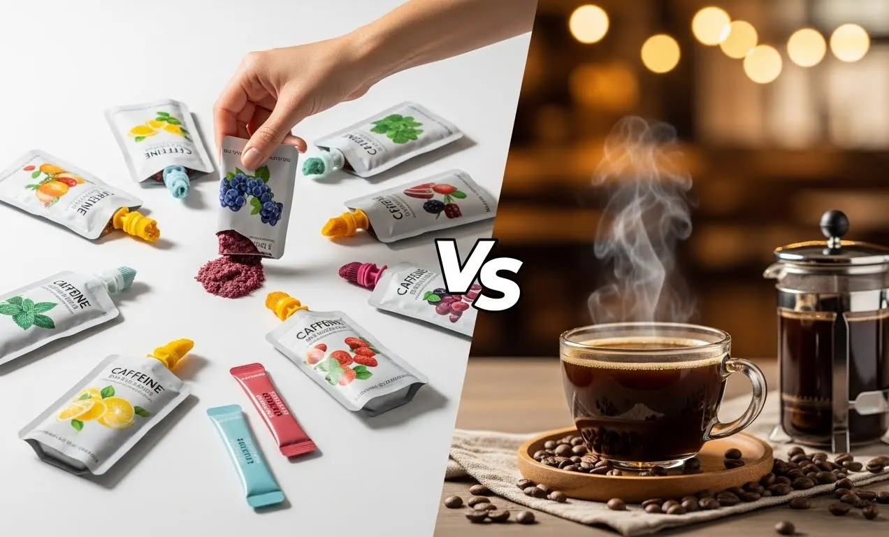 Sacchetti di caffeina vs Caffè: Che è meglio?