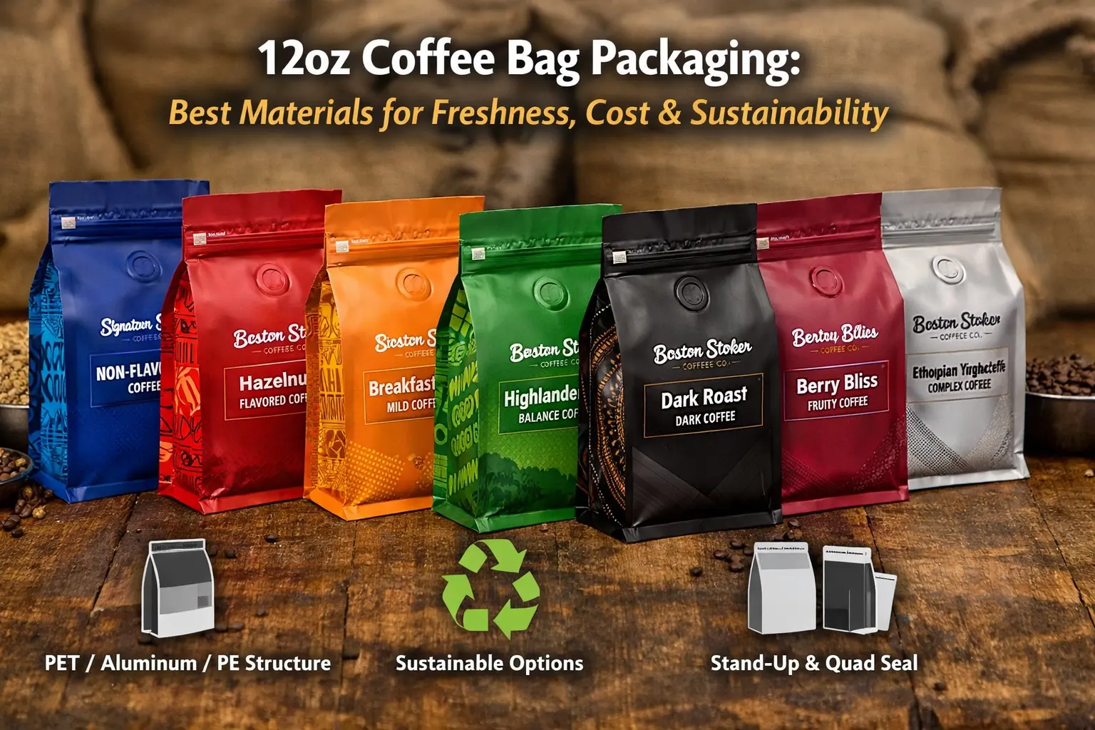 12Confezione della busta di caffè oz: Come scegliere i materiali giusti in base al costo, Freschezza, e Impatto sul Marchio