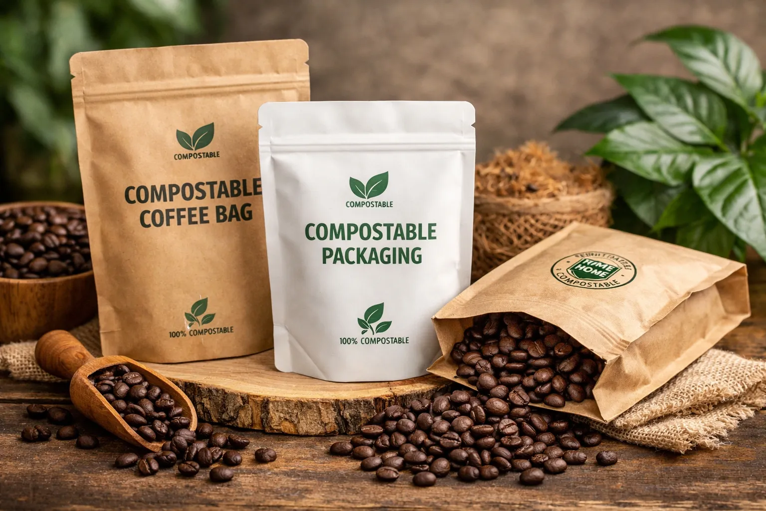 Durata di conservazione del confezionamento compostabile del caffè