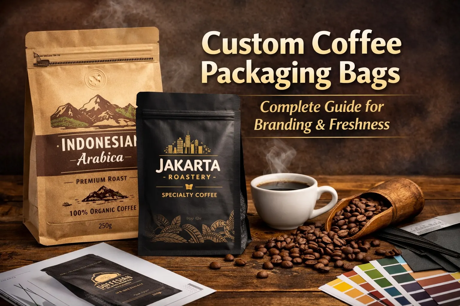 Sacchetti di confezione per caffè personalizzati per migliorare l'immagine del marchio
