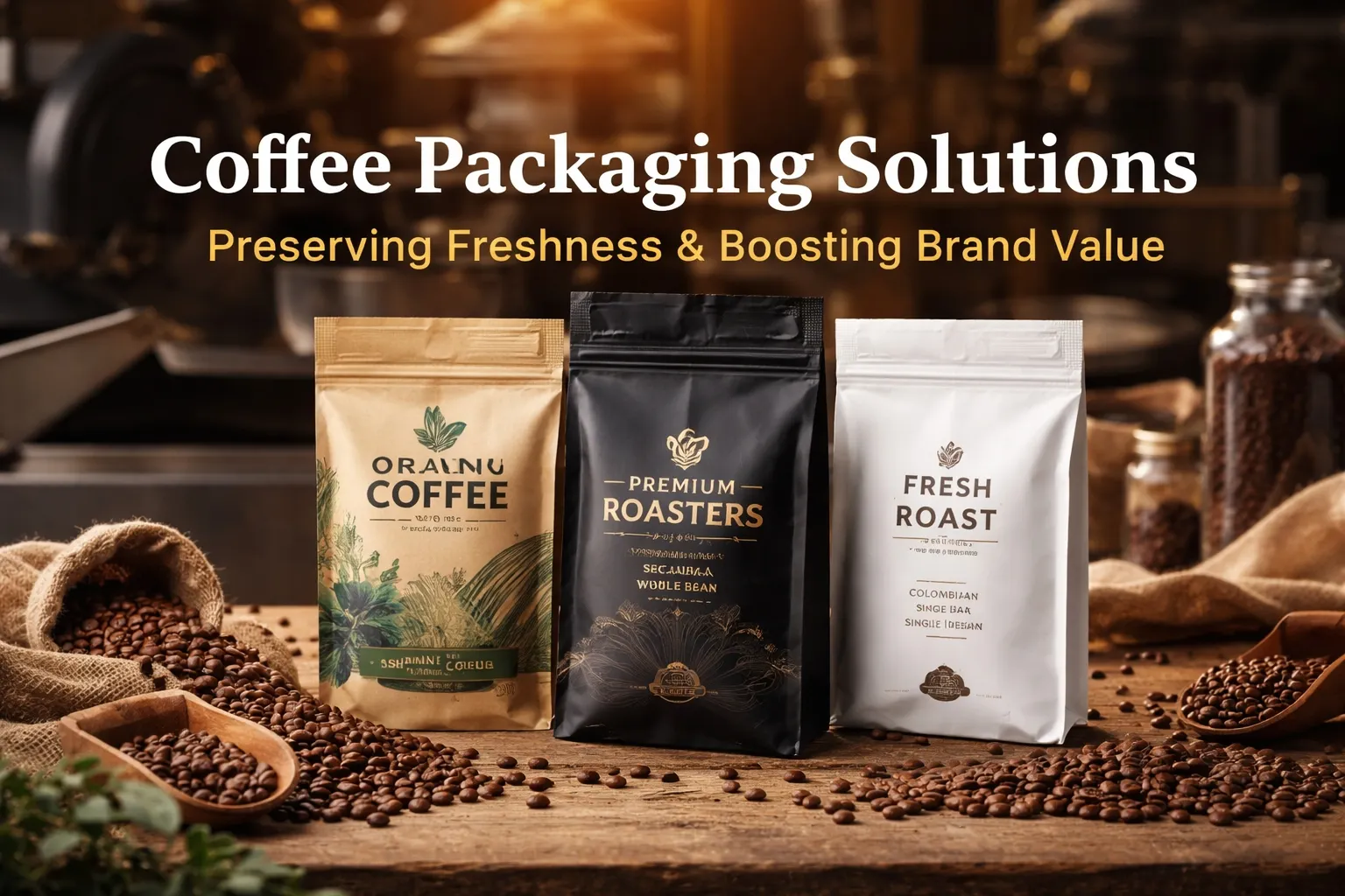 Valore del sacchetto per il packaging dei chicchi di caffè