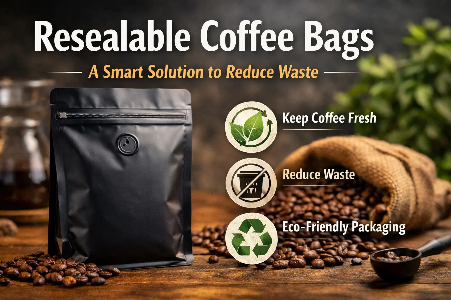 Sacchetti di caffè richiudibili: Una soluzione intelligente per ridurre gli sprechi