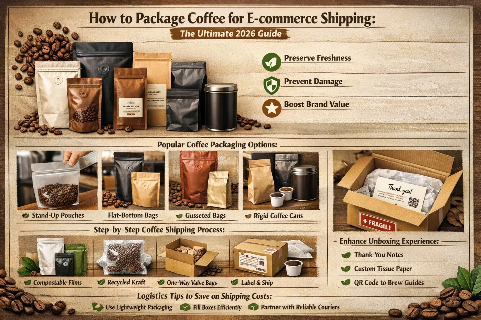 Come confezionare il caffè per la spedizione tramite e-commerce