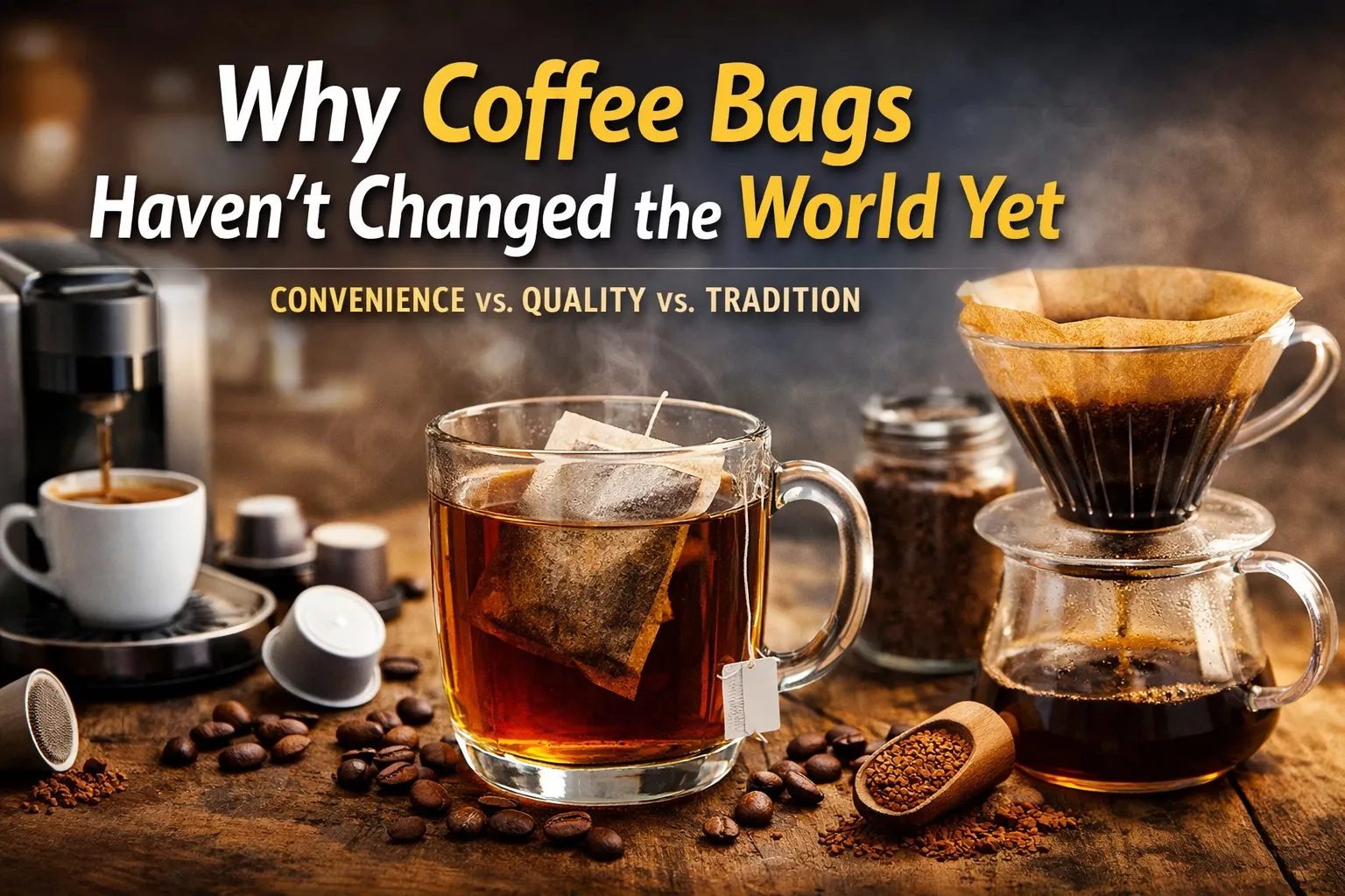 Perché le bustine di caffè non hanno ancora cambiato il mondo