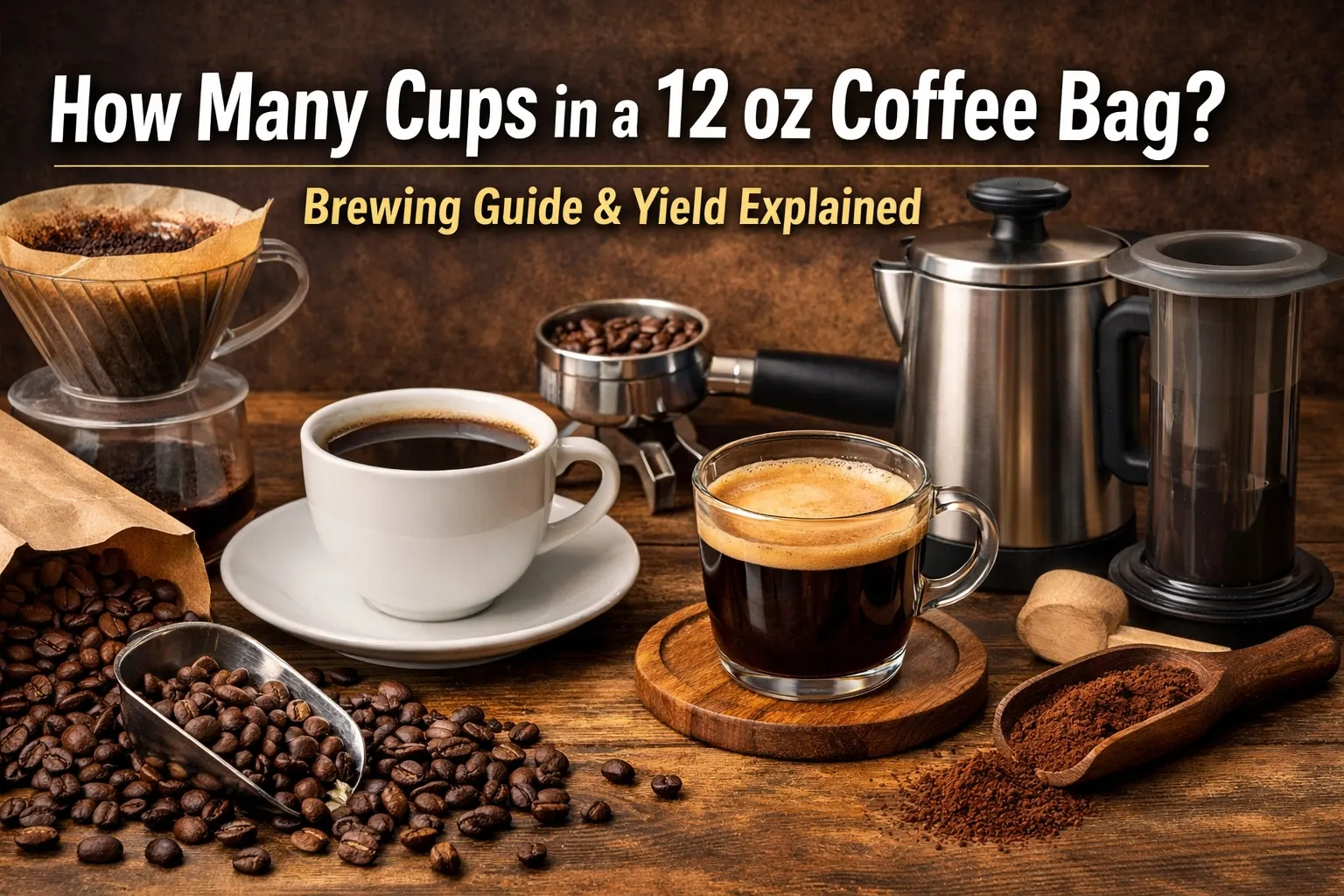 quante tazze di caffè in 12 Sacchetto di Oz?