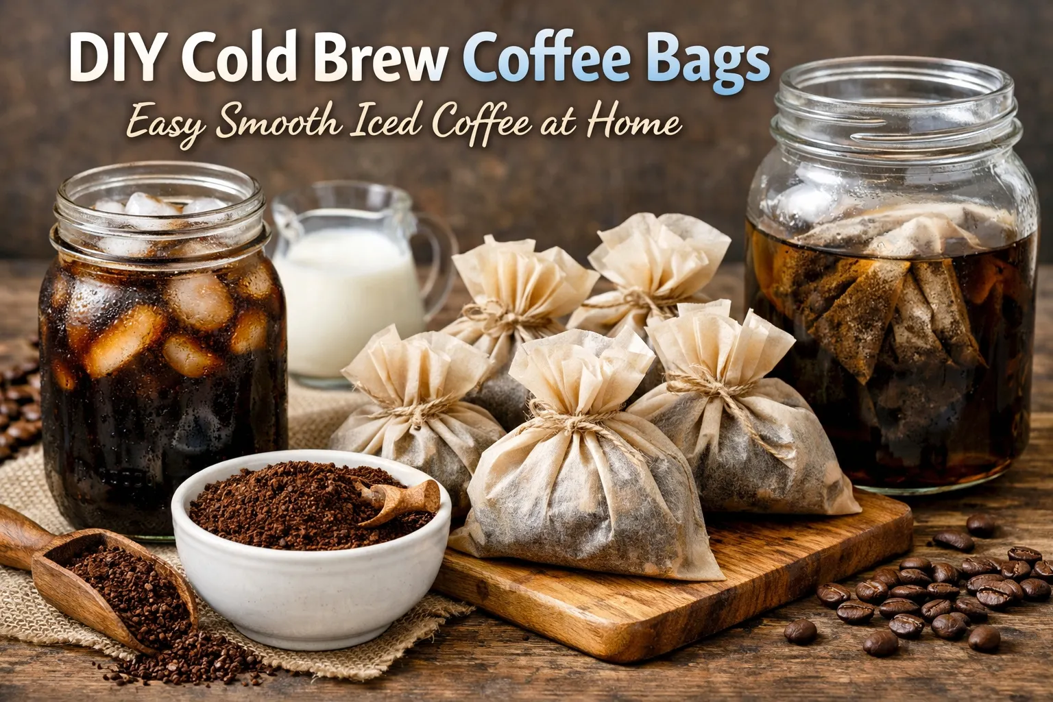 Sacchetti di caffè cold brew fai-da-te