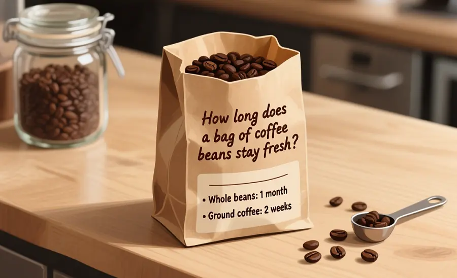 Quanto tempo una busta di chicchi di caffè resta fresca?
